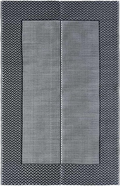 vidaXL Outdoor-Teppich ARAKIL in Grau mit Jacquard-Muster aus Polypropylen, B/T: 120 x 180 cm - Bild 1