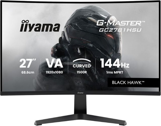 Iiyama G-Master GC2781HSU-B1 Curved Gaming-Monitor, 27 Zoll, Full HD, VA-Panel, 144 Hz, Schwarz - Bild 2