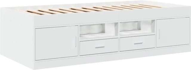 vidaXL Tagesbett mit Schubladen in Weiß ohne Matratze B/T/H: 200 x 100 x 52 cm - Bild 1
