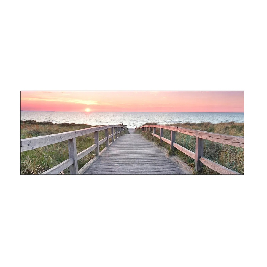 MySpotti Küchenrückwand Profix Cucina Ostseestrand in Pastel Pink, B/H: 160 x 60 cm - Bild 1