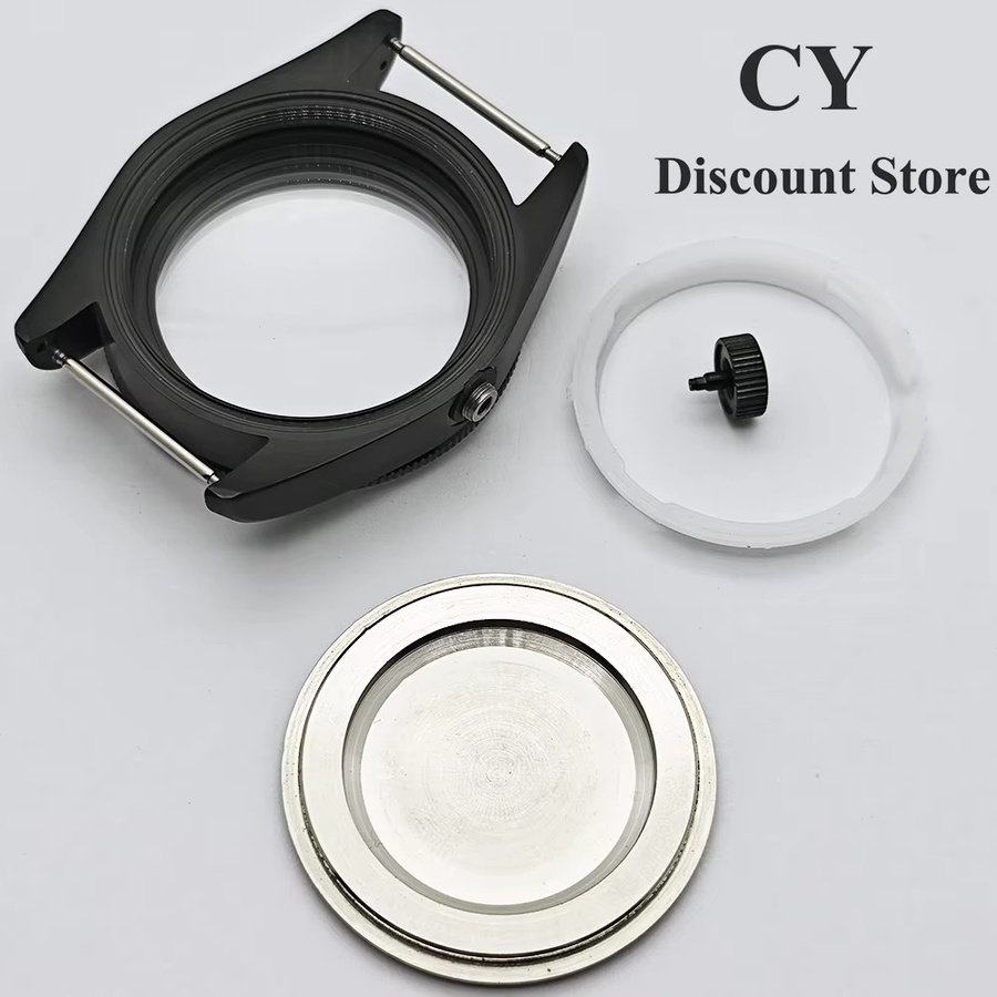 RICHUS Uhrengehäuse Edelstahl, 41 mm, schwarzes Saphirglas, Unisex - Bild 4