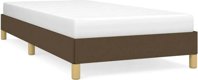 vidaXL Bettgestell aus Stoff in Braun mit Polsterrahmen B/T/H: 90 x 190 x 93 cm - Bild 1