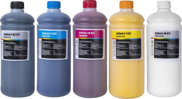 EP-DTF Tinte für Epson Druckköpfe I3200 XP600 TX800 L1800 1390 L805, Farbe Weiß, 500 ml - Bild 1