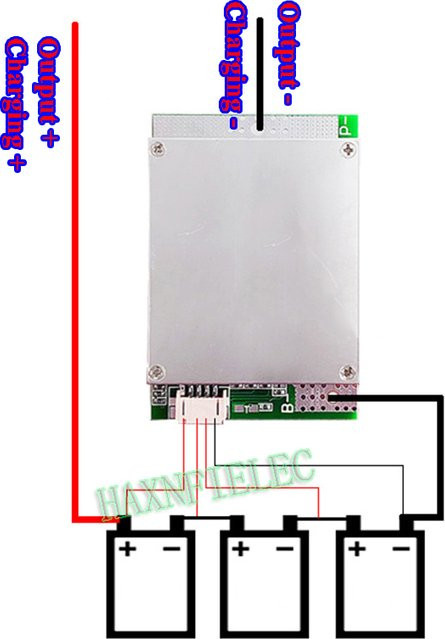3s 12V 100A BMS Schutzplatine für ternäre Lithiumbatterien mit symmetrischer Aufladung für Hochleistungs-Wechselrichter - Bild 1