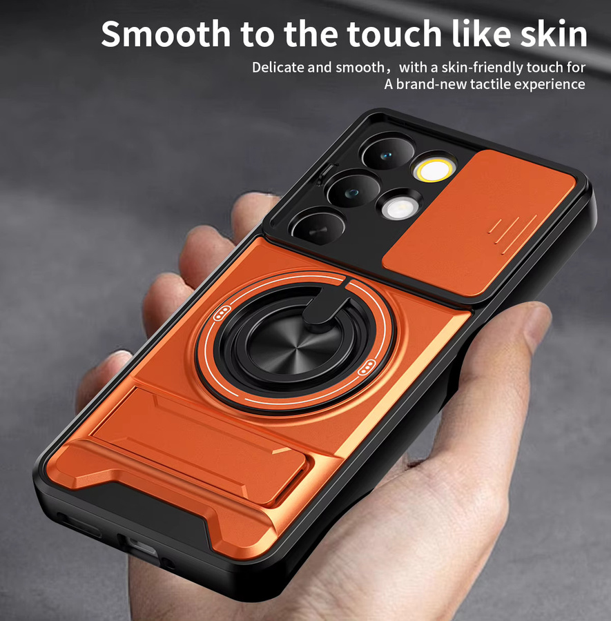 RIGTFKY Stoßfeste Panzer-Handyhülle für Realme 16 15 14 Pro C71 C51 C53 C55 C61 C63 C85 C67 mit Ständer und magnetischer Abdeckung in Orange - Bild 6