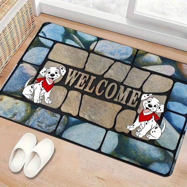 MINISO Disney Dalmatiner Fußmatte mit Cartoon-Hund, Mehrfarbig, B/B: 50 x 80 cm - Bild 1