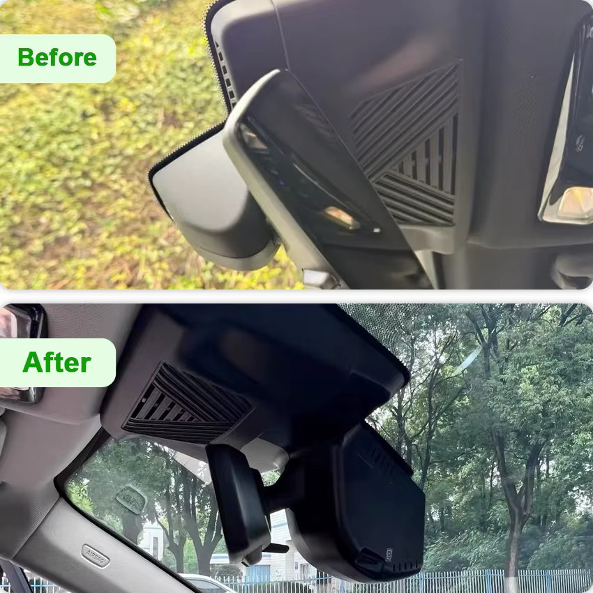 HESHECAM 4K Dashcam für BMW X1 und iX1 (U11) 2023-2026, OEM DVR mit WLAN, App-Steuerung, Front- und Rückkamera, 2160P UHD Nachtsicht, Schwarz - Bild 2