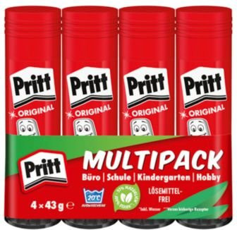 Pritt Klebestift Original Multipack für Papier und Kunststoff, 4 Stück à 43 g - Bild 2