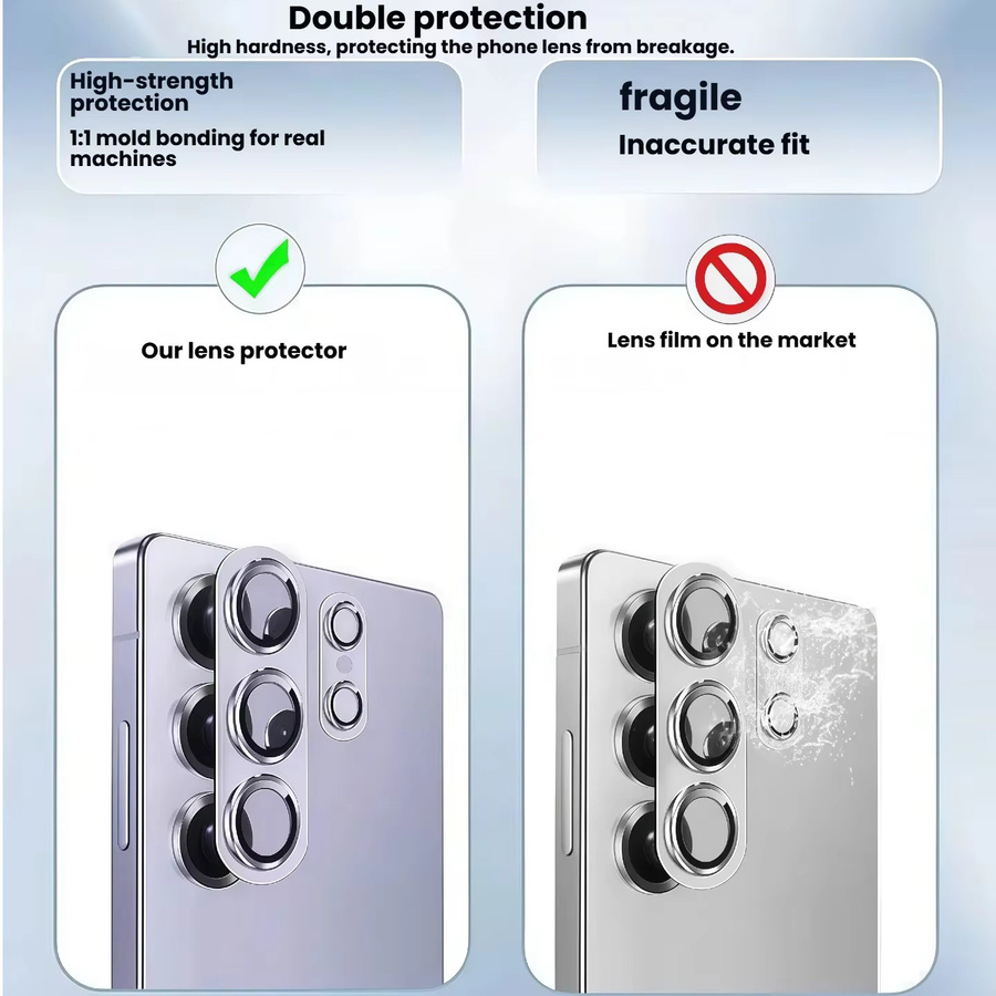 Samsung Matter Kameralinsen-Schutz für Galaxy S26 Serie mit AR-Beschichtung, Schwarz und Transparent, kratzfest - Bild 2