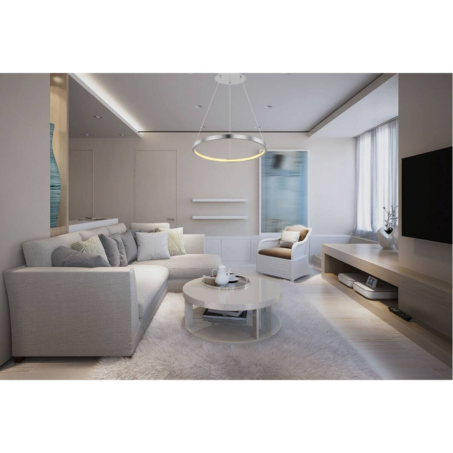 GLOBO LED-Pendelleuchte RALPH in Silber Nickel matt, H x B x T: 120 x 38,5 x 38,5 cm - Bild 2