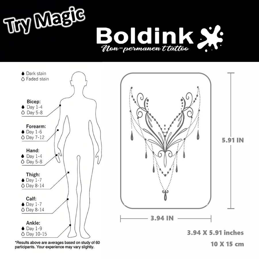 BOLDINK Schmetterlings-Tattoo-Aufkleber - Bild 2