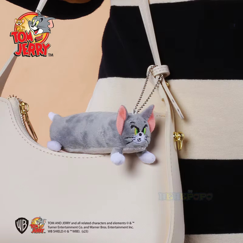 HUGKIS Tom und Jerry Disney Plüsch Katze, Plüsch Anhänger, Grau - Bild 2