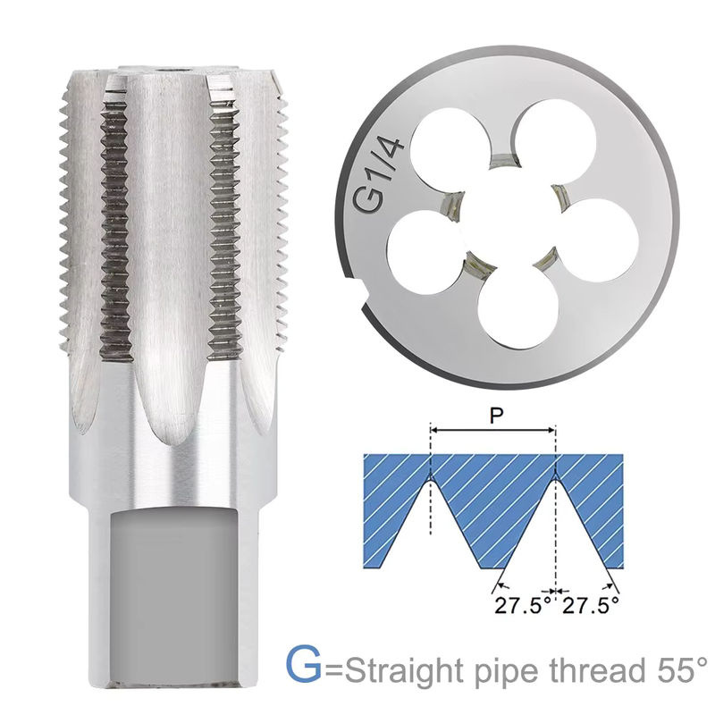 Xcan Gewindebohrer Set aus legiertem Stahl für NPT Rohrgewinde, Farbe: Silber - Bild 3