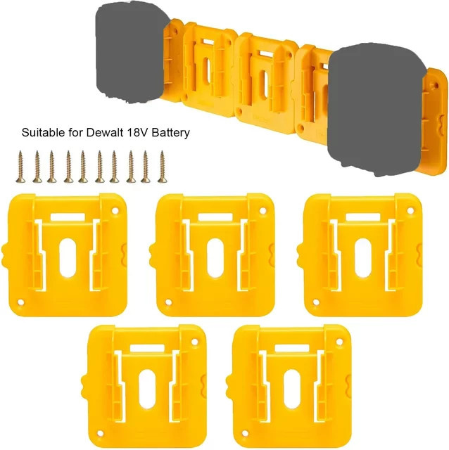 GiFi Power Batteriehalter Aufbewahrungsregal für Dewalt 18V 20V Li-Ionen-Akku DCB203 DCB205 zur Wandmontage - Bild 1