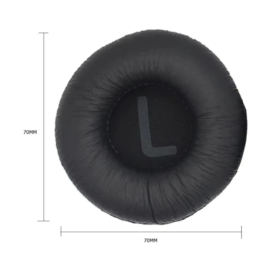 Ersatz-Ohrpolster aus Schaumstoff für JBL Tune 600, T450, T450BT, T500BT und JR300BT Kopfhörer in Schwarz, Durchmesser: 70 mm - Bild 2