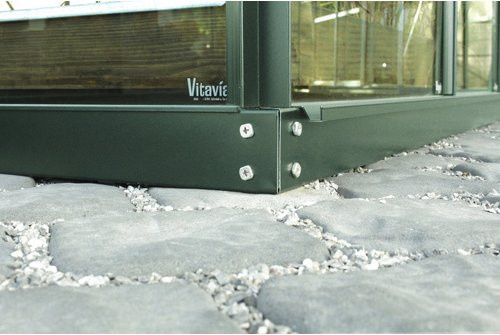 Vitavia Stahlfundament 9900 für Gewächshäuser in Smaragdgrün, B/T/H: 379 x 254 x 6 cm - Bild 1