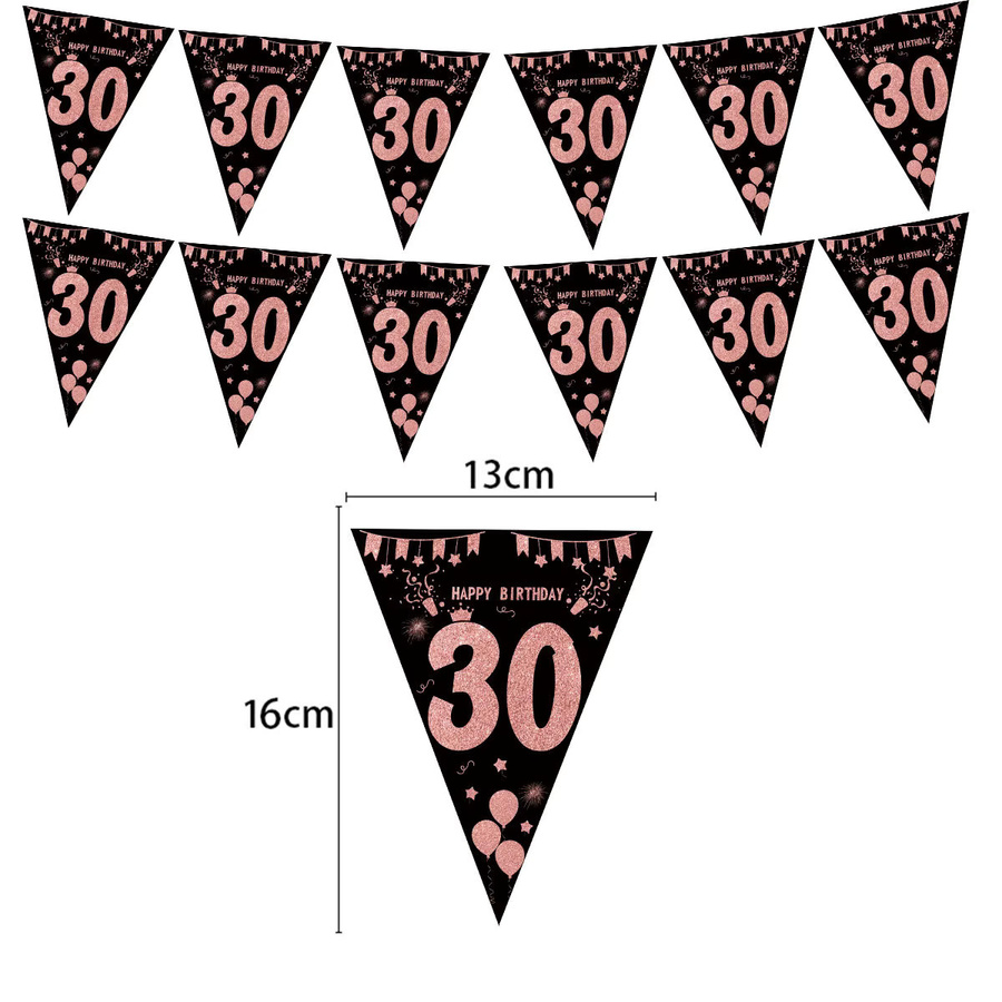 KUKUZHU Geburtstag Banner Streamer in Roségold als Party Dekoration für Erwachsene - Bild 4