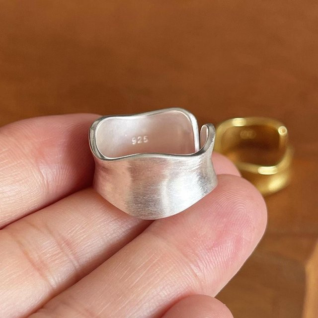 DURUOB Ring 925 Silber, Gold, Vintage, Damen - Bild 1