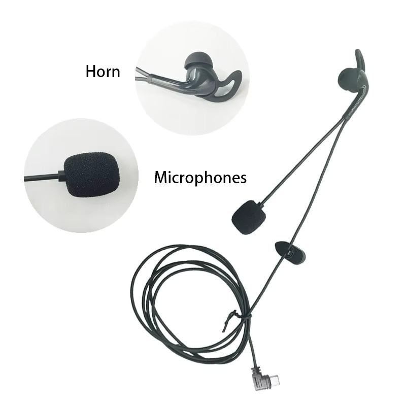 EJEAS In-Ear-Kopfhörer für Motorradhelm-Headsets V4 Plus und V6 PRO+ mit USB-C Schnittstelle in Schwarz - Bild 2