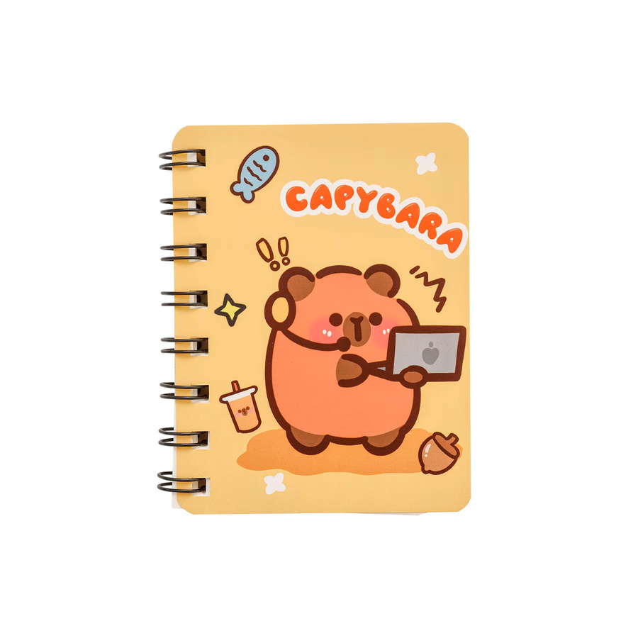 Kawai Capybara A7 Pocket Notebook mit Softcover und linierten Seiten, Mehrfarbig - Bild 4