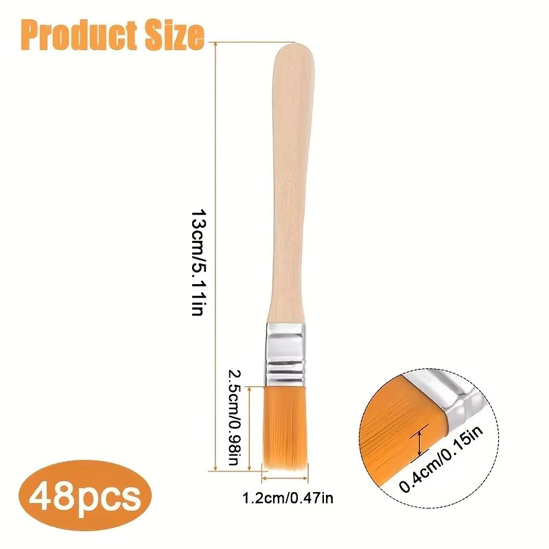 20er Set Nylon Pinsel für Malarbeiten und Reinigungsarbeiten mit Holzgriff - Bild 2