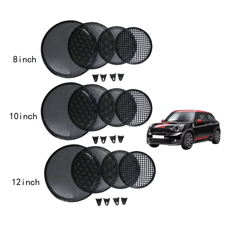 APWIKOGER Auto-Lautsprecherabdeckung Ersatz, Runde Lautsprechernetzabdeckung für Auto-Subwoofer und Lautsprecher, Schwarz - Bild 2