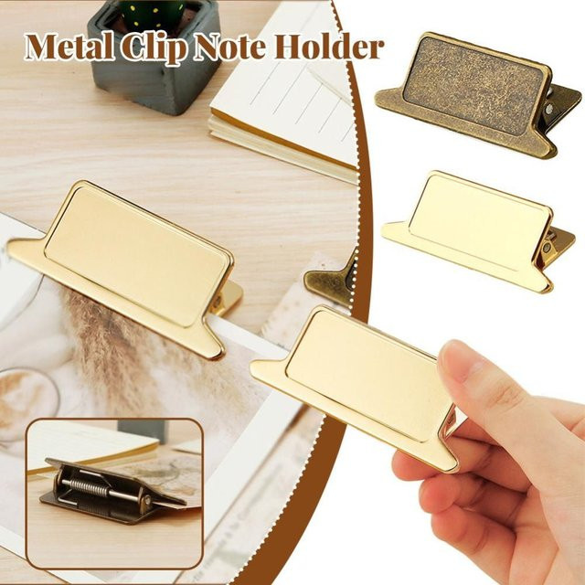Retro Metall-Bindeclips aus Legierung in Silber, Bronze und Gold für Büro, Schule und Zuhause - Bild 1