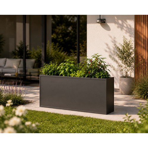 KGT Aluminium-Hochbeet 130 in Anthrazit, B: 45 cm, T: 121 cm, H: 77 cm - Bild 5