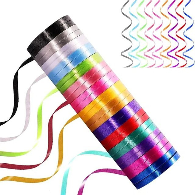 Satin Bänder aus Seide für Dekorationen und Handwerk, 10 Meter pro Rolle, Weiß und Mehrfarbig - Bild 1