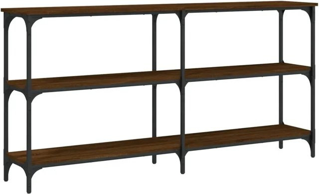 vidaXL Konsolentisch in Braun mit Eichen-Optik aus Holzwerkstoff und Metall, B/T/H: 150 x 29 x 75 cm - Bild 1