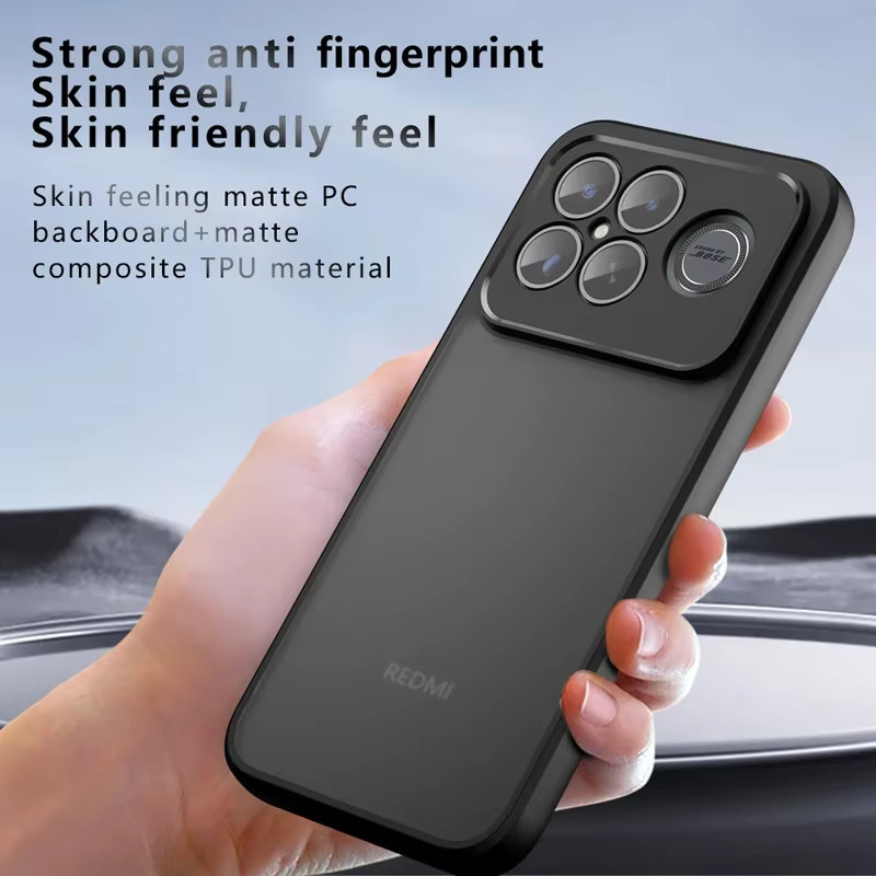 Stoßfeste Schutzhülle für Xiaomi Poco F8 und F7 Pro Ultra aus PC und TPU, mattiert und transluzent, Schwarz oder Transparent - Bild 2