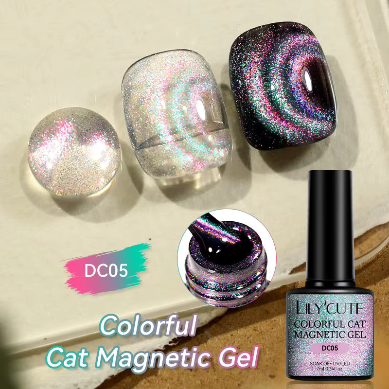 LILYCUTE Magnetischer Nagelgelack Gold, 7 ml, Schimmernd - Bild 2