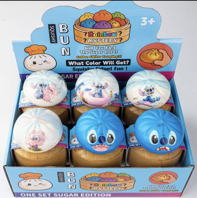 Disney Stitch Stressabbau-Squishy-Spielzeug, Cartoon Dumpling Blind Box, ab 3 Jahre - Bild 1
