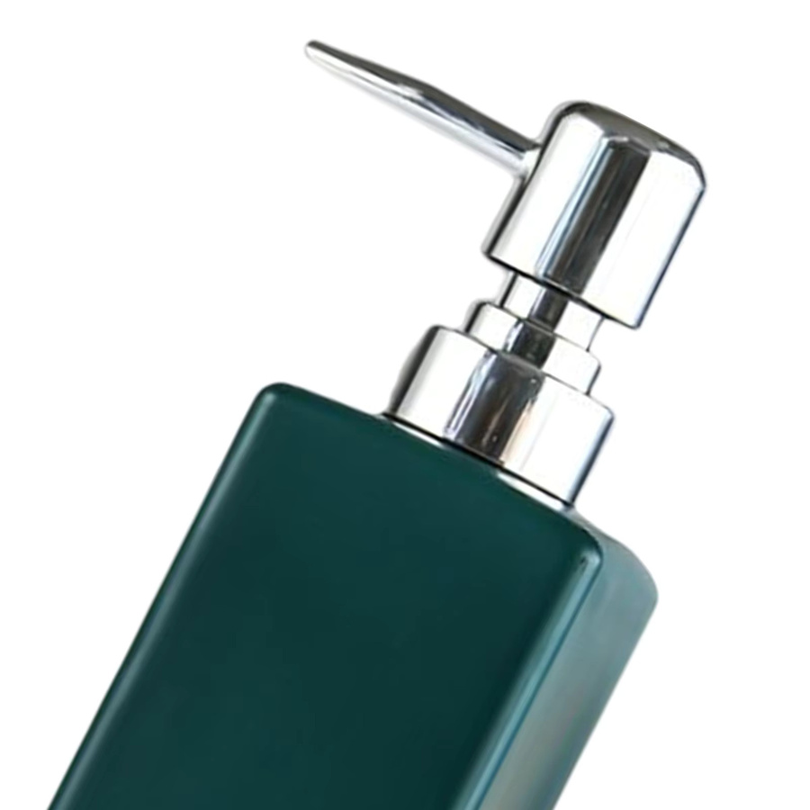 Kesoto Keramik Lotionspender mit Pumpe, wiederbefüllbare Flasche in Schwarz, Höhe: 19,6 cm, Breite: 5,7 cm - Bild 5