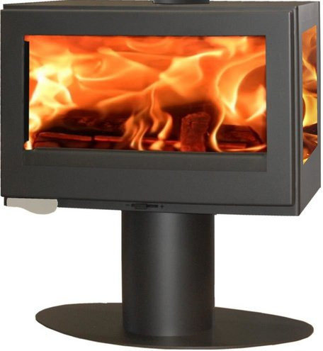 PANADERO Kaminofen Mistral Trivision aus Stahl in Schwarzmetallic mit 7,2 kW - Bild 1