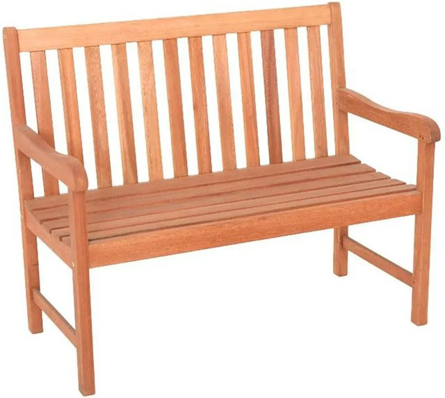 Merxx Gartenbank Santos 2-Sitzer aus Eukalyptusholz in Braun, B/T/H: 89 x 107 x 58 cm - Bild 1