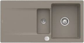 Villeroy & Boch Spüle Siluet 60 R aus Keramik in Grau mit Ablaufrinne und Exzenter - Bild 1