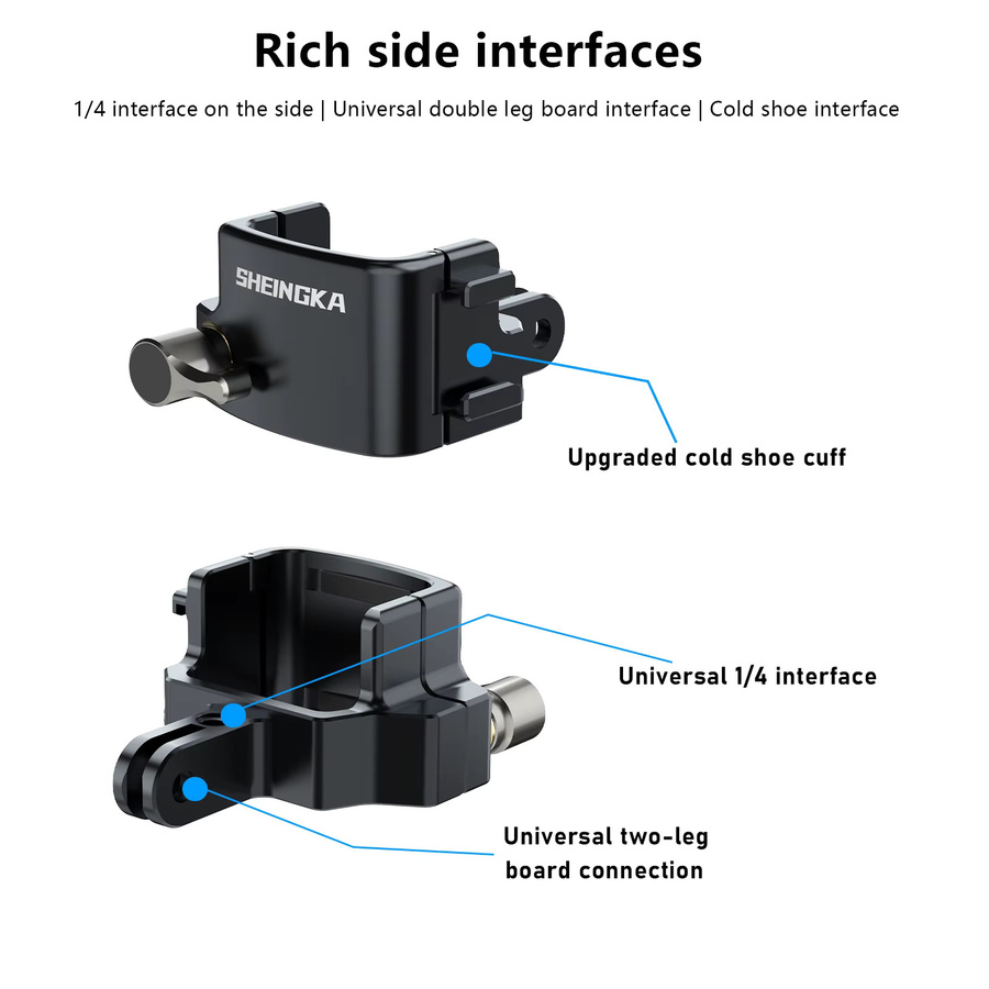 DJI Osmo Pocket 3 Aluminium Schutzrahmen mit Schnellspanner Halterung in Schwarz - Bild 3