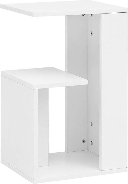 Beistelltisch Wohnling in Weiß, minimalistisches Design aus Holzwerkstoff, B/H/T: 35 x 61 x 30 cm - Bild 1
