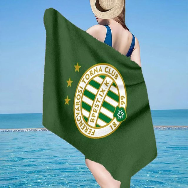 Ferencvaros TC Fußballverein Mikrofaser Strandtuch von Happiness Goods B, grün, B/H: 70 x 140 cm - Bild 1