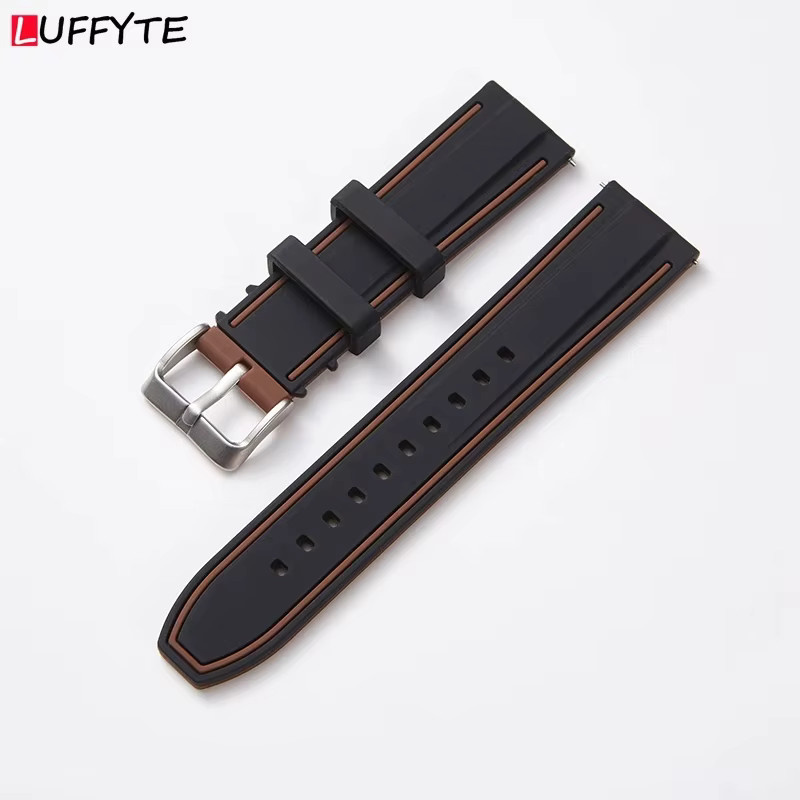 luffyte Uhrenarmband Silikon, Schwarz, Unisex - Bild 2