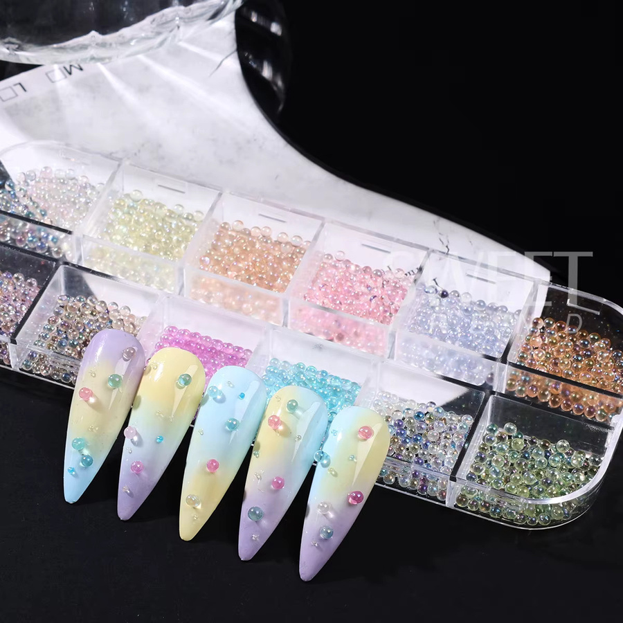 Sweet Trend Nagelkunst-Schmuck, Regenbogen-Kristall, 12 Gitter - Bild 4