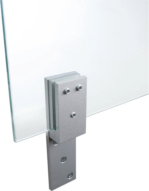 Skyscope Thekenhalter für 6 mm ESG Glas in Eloxal Silber matt aus Aluminium - Bild 1