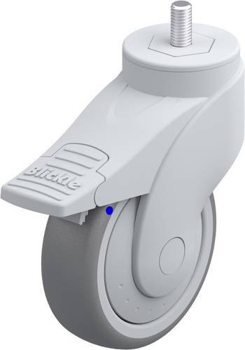 Blickle Lenkrolle mit Feststeller LWGX-TPA 101XKF-FI-GSX10 in Grau und Silber, Rad-Durchmesser: 100 mm, Tragfähigkeit: 100 kg - Bild 1