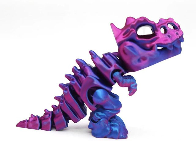 Yiran toy Drachen-Spielzeuge Tyrannosaurus Rex Skelett Dinosaurier Miniaturfiguren violett - Bild 1