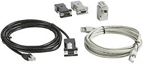 Schneider Electric Anschlusskabel mit 3x RJ45-Stecker und 1x D-SUB-Buchse 9pol., Ethernet/LAN, mehrfarbig, Länge: 3 m - Bild 1