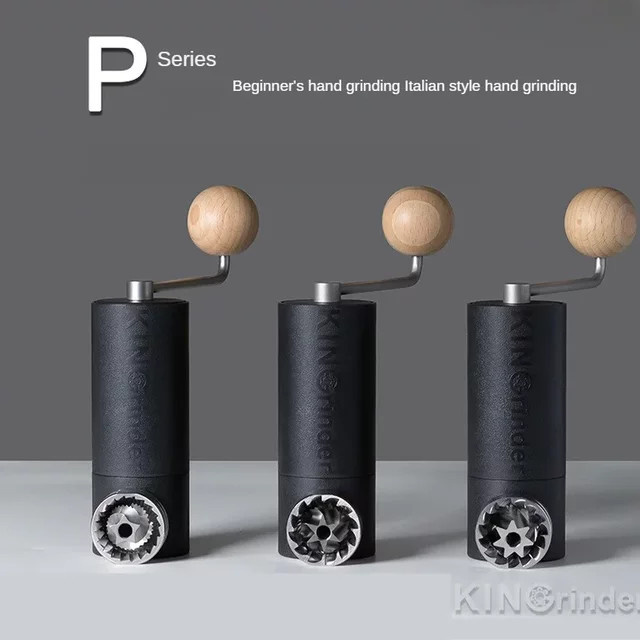 Kingrinder P1 P2 Manuelle Kaffeemühle aus Metall in Schwarz - Bild 1