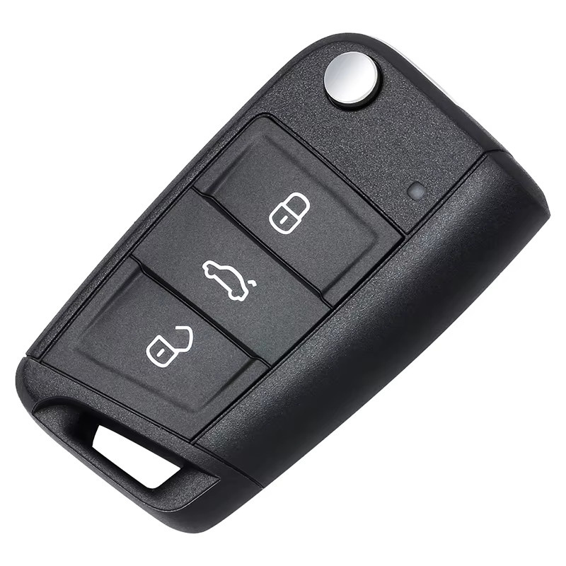 KEYECU Ersatzfernbedienung mit MQB ID48 Chip für Volkswagen VW Golf 7 und Skoda Octavia A7, 434 MHz, Schwarz - Bild 2