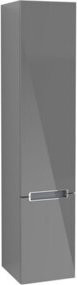 Villeroy & Boch Hochschrank Subway 2.0 in Glossy Grey mit Chrom-Details, B/T/H: 35 x 37 x 165 cm - Bild 1