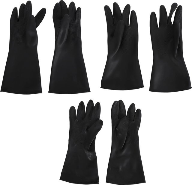 Neoglint Chemikalienbeständige Schutzhandschuhe aus Latex in Schwarz, 1 Paar - Bild 1